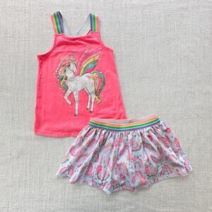 Unicorn Tank & Scooter Skirt Outfit GUC 4